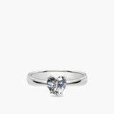 Heart cut solitaire ring