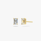 Classic emerald cut earrings