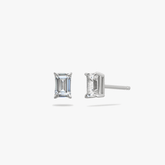Classic emerald cut earrings